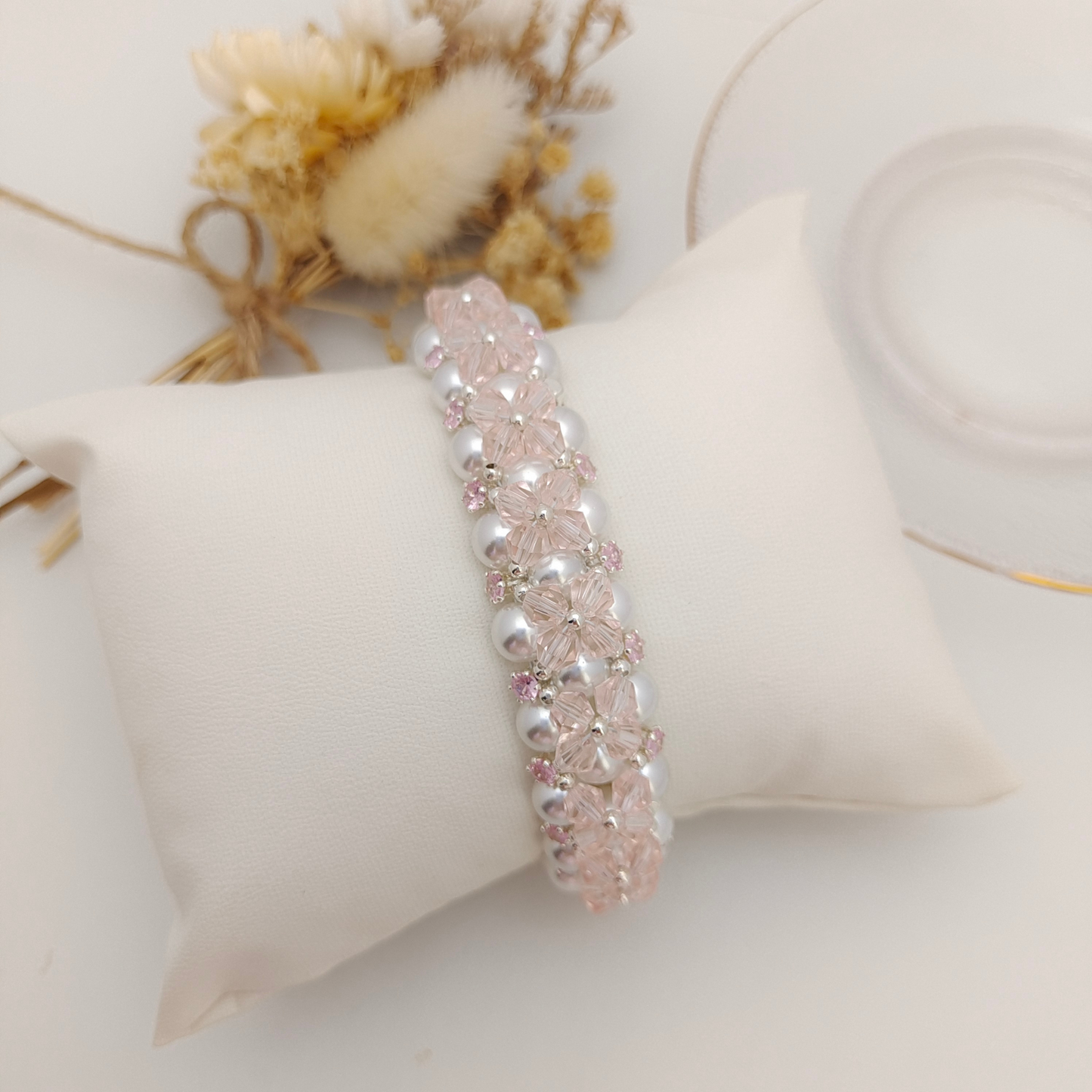 【No.79】 Tear of Mermaid DIY Bracelet Craft Kit – Pearls, Crystals, CZ & Full Tutorial Handmade Bracelet iFCraftorium