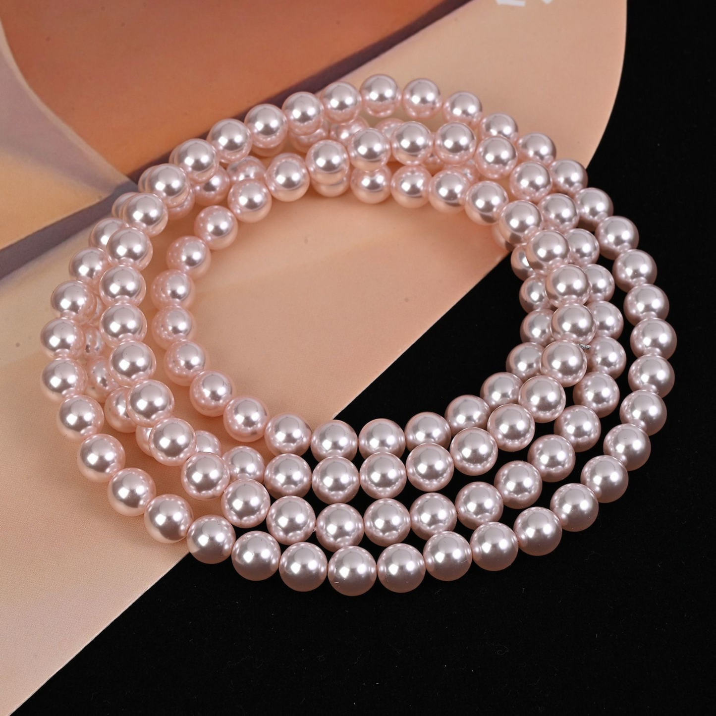 【P04】Imitation Swarovski Manta Rose Pearl Beads | 2–8mm Round Glass Pearls | Straight Hole | DIY Jewelry Making Supplies