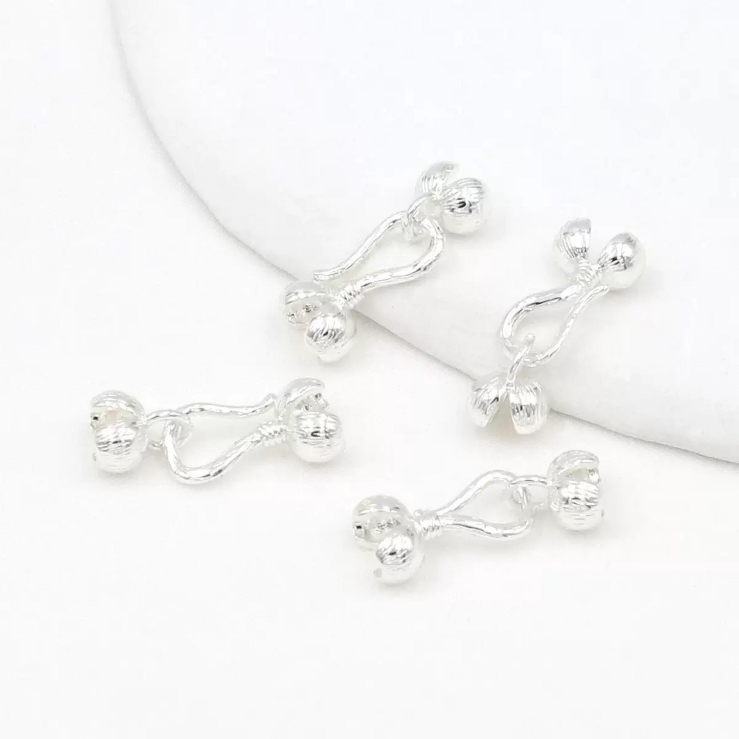 【B38】2PCS DIY Jewelry Findings | Pepper Bud Connector Clasp | 18K Gold / Silver Plated Copper | Anti-Tarnish Beading Accessories iFCraftorium