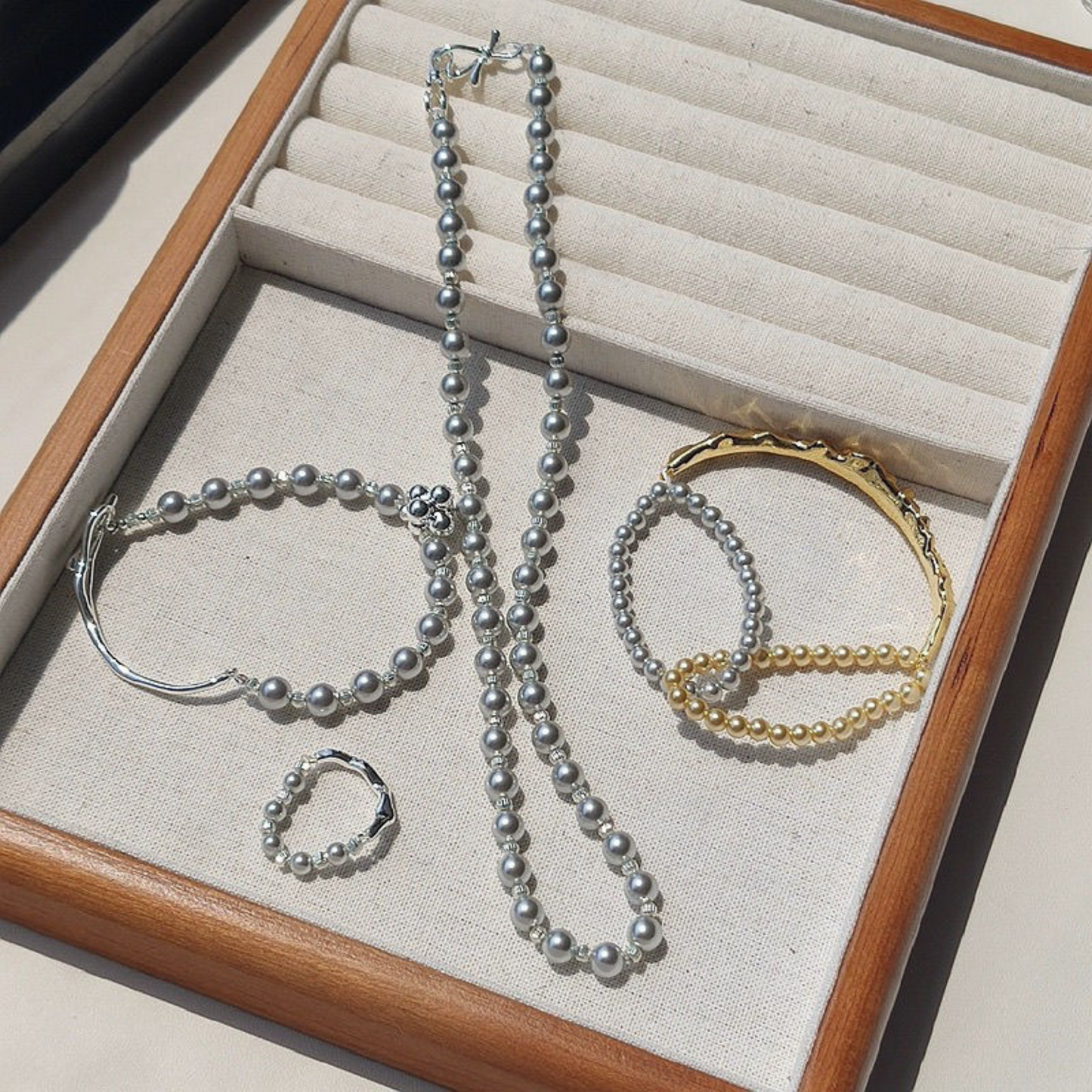 【P05】Imitation Swarovski Classic Tahitian Pearl Beads | 2-8mm Round Glass Pearls | Straight Hole | DIY Jewelry Making Supplies iFCraftorium