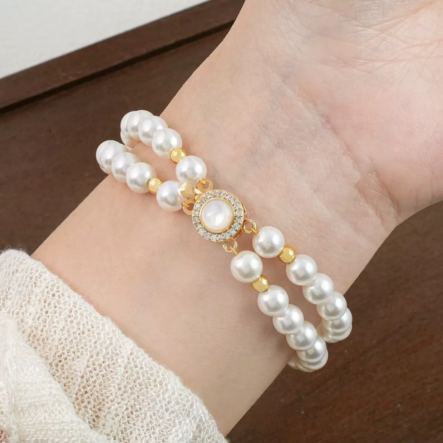 【B06】White Jade Insert Clasp – Double Hole, 18K Gold/Silver Plated, Round/Oval/Square – DIY Jewelry Connector iFCraftorium