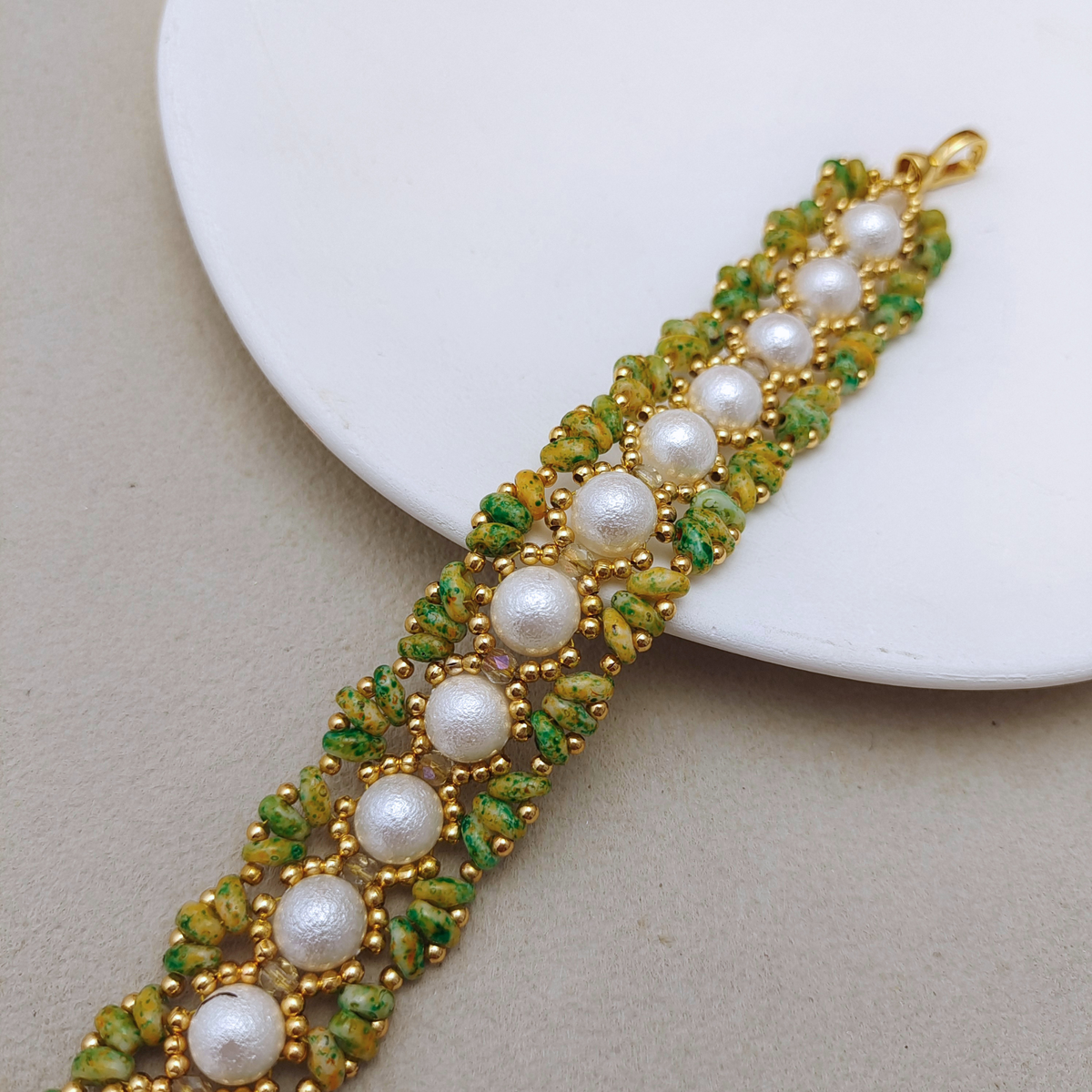 DIY Pearl Bracelet Making Kit – 8mm Pearls & Piggy Beads | Full tutorial | Christmas Gift for Her Kit#244 iFCraftorium