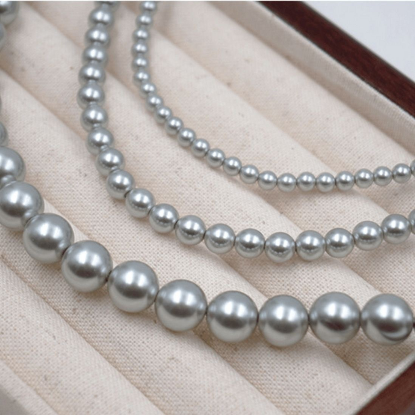 【P05】Imitation Swarovski Classic Tahitian Pearl Beads | 2-8mm Round Glass Pearls | Straight Hole | DIY Jewelry Making Supplies