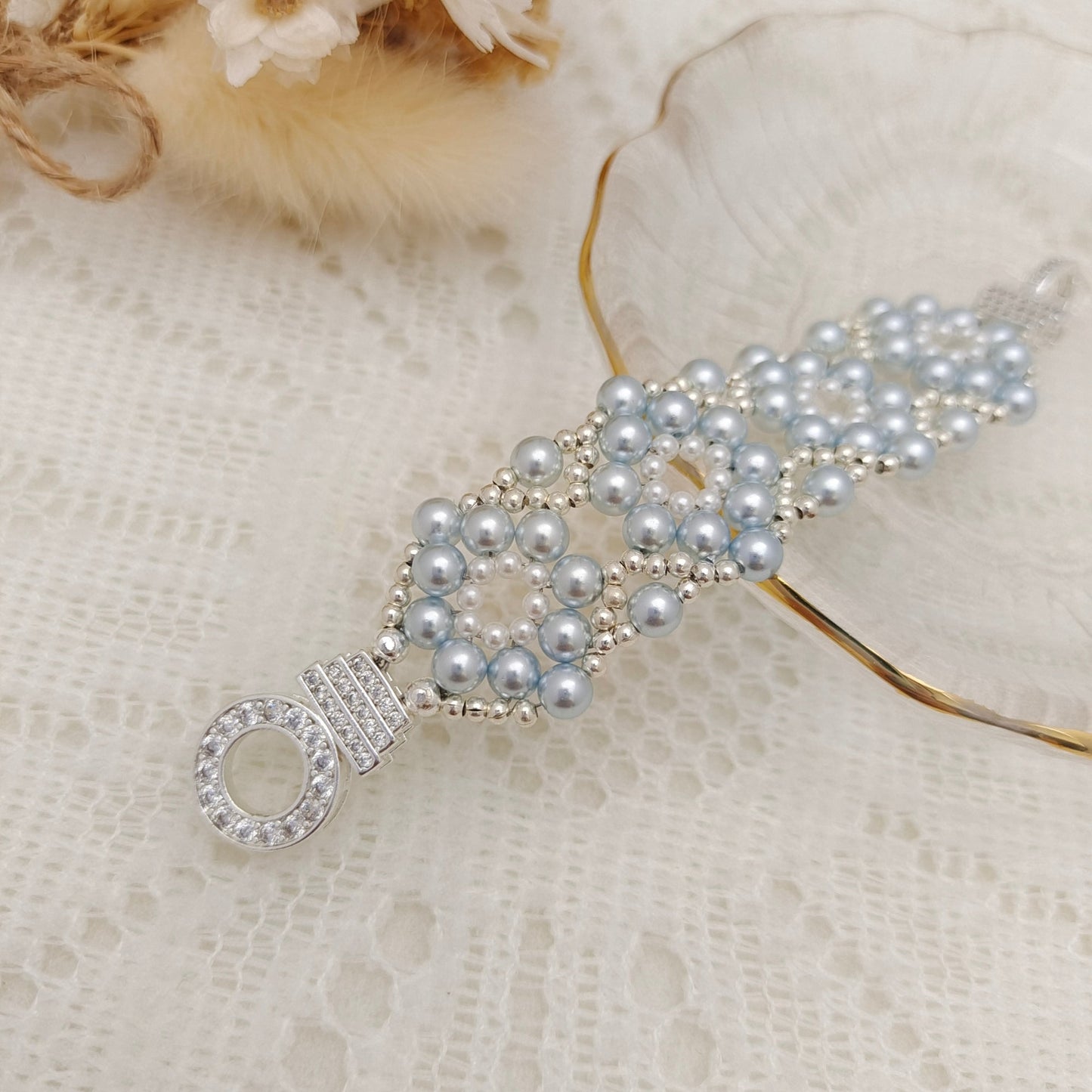 【No.125】DIY Beading Kit – Sweet Berry Pearl Bracelet | Complete Jewelry Making Set with Tutorial iFCraftorium