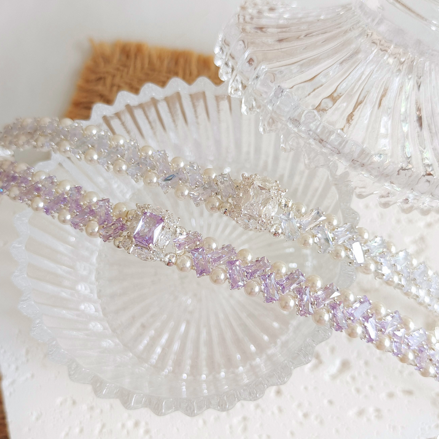 【No.40】 DIY Frozen-Inspired Elsa Plus Handmade Bracelet – Ice Blue CZ & Faux Pearls, Beaded Bracelet Ready to Wear Gift for Her iFCraftorium