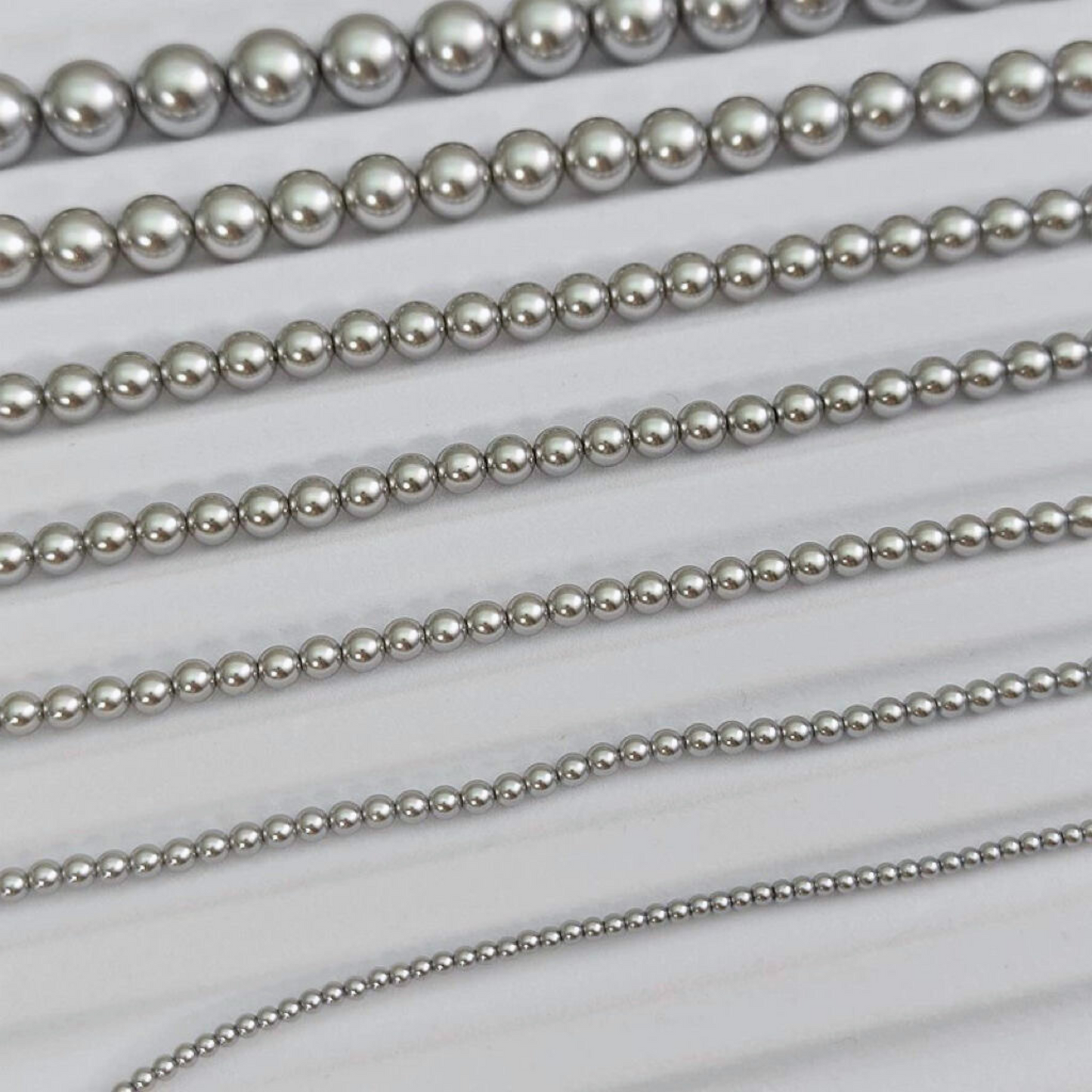 【P05】Imitation Swarovski Classic Tahitian Pearl Beads | 2-8mm Round Glass Pearls | Straight Hole | DIY Jewelry Making Supplies