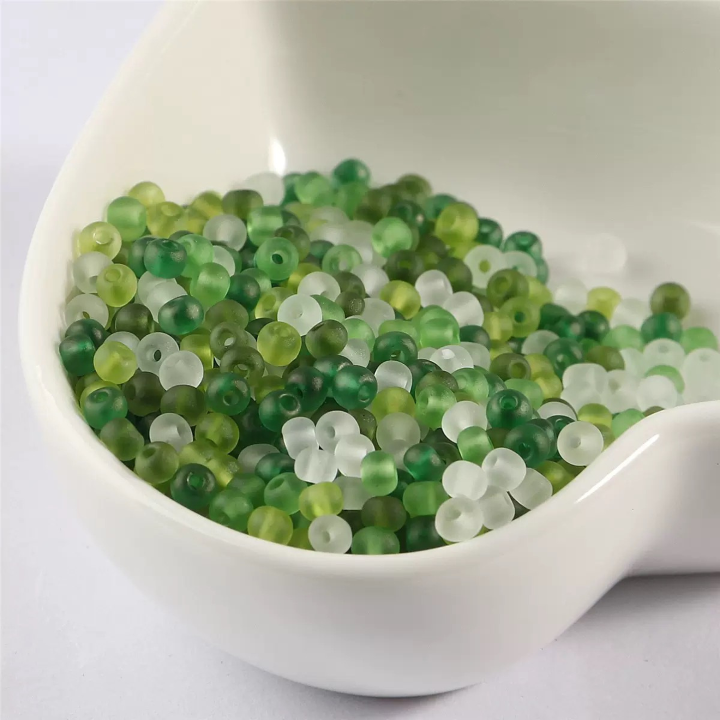 【S20】DIY Beading Supplies – 3mm Frosted Glass Seed Beads, Mixed Colors iFCraftorium