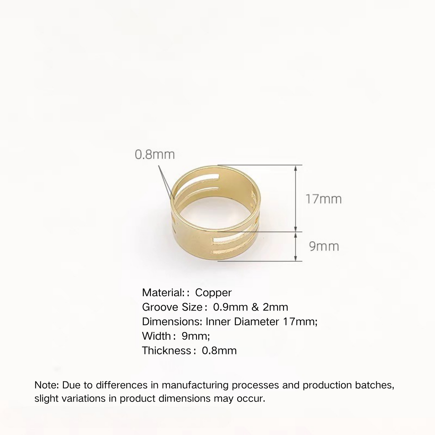 Jump ring opener size display
