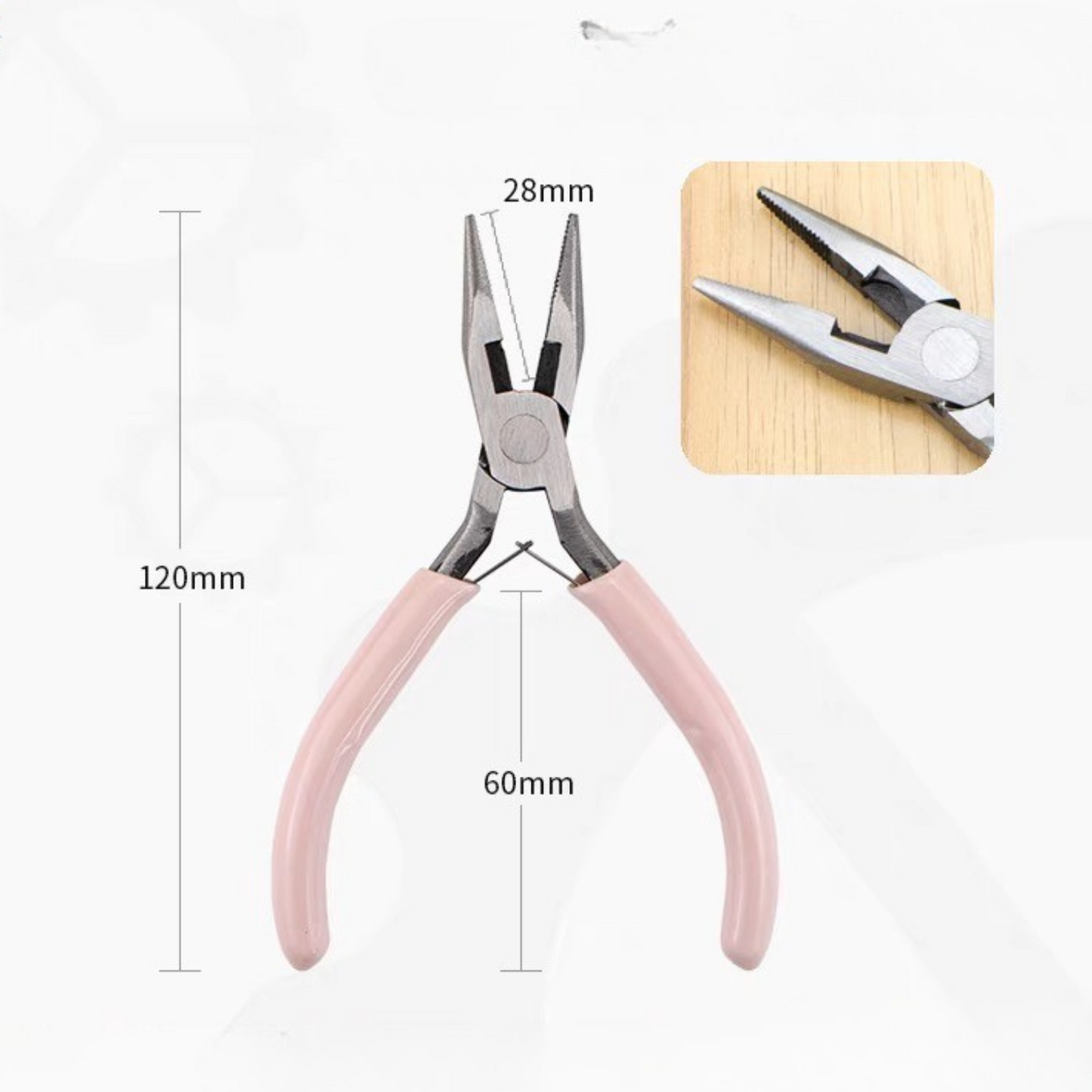 Needle nose pliers size display