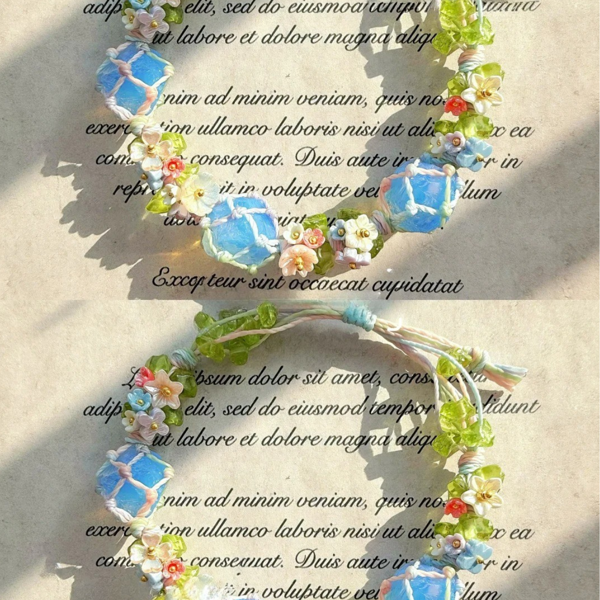 Aquamarine raw stone wire-wrapped bracelet