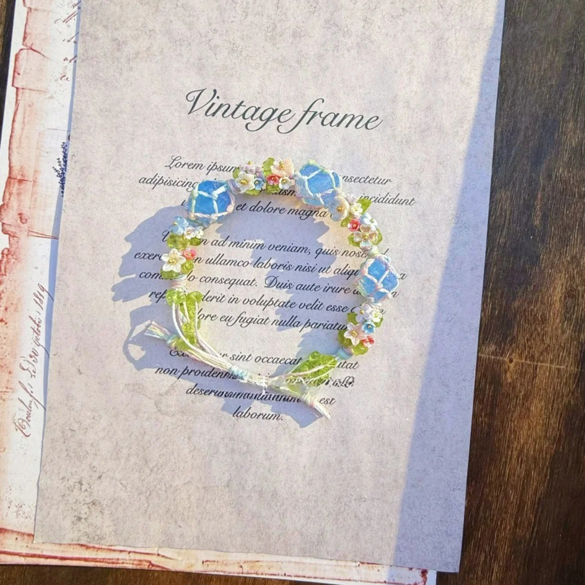 Wire-wrapped aquamarine raw stone bracelet