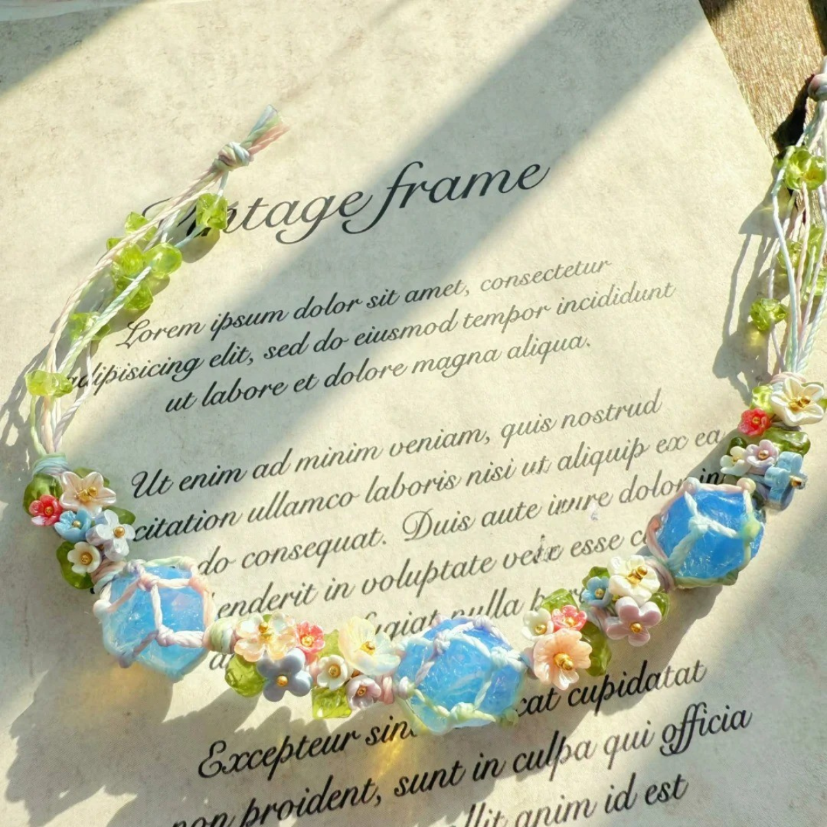Aquamarine raw crystal wire bracelet