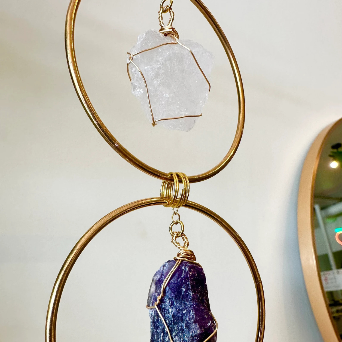 Close-up of raw crystal stone