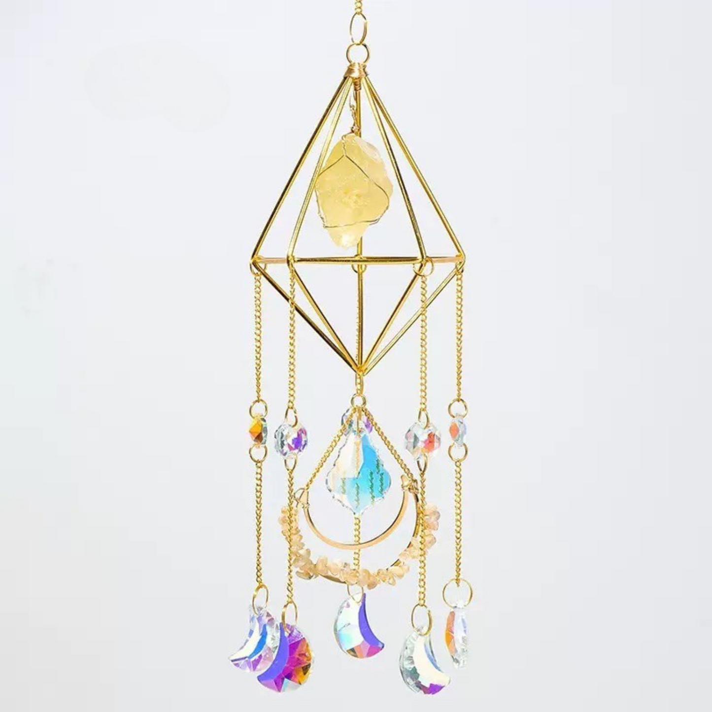 Handmade suncatcher with citrine