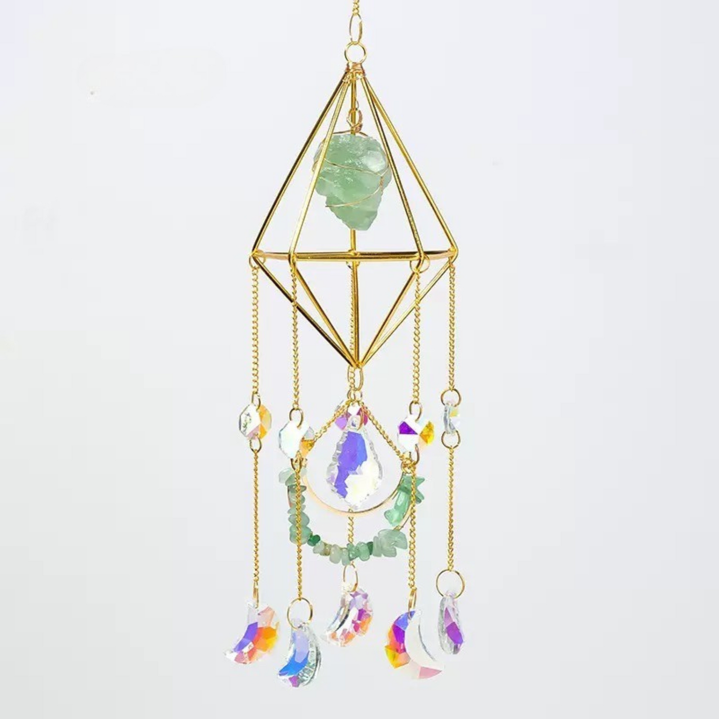 Handmade fluorite suncatcher