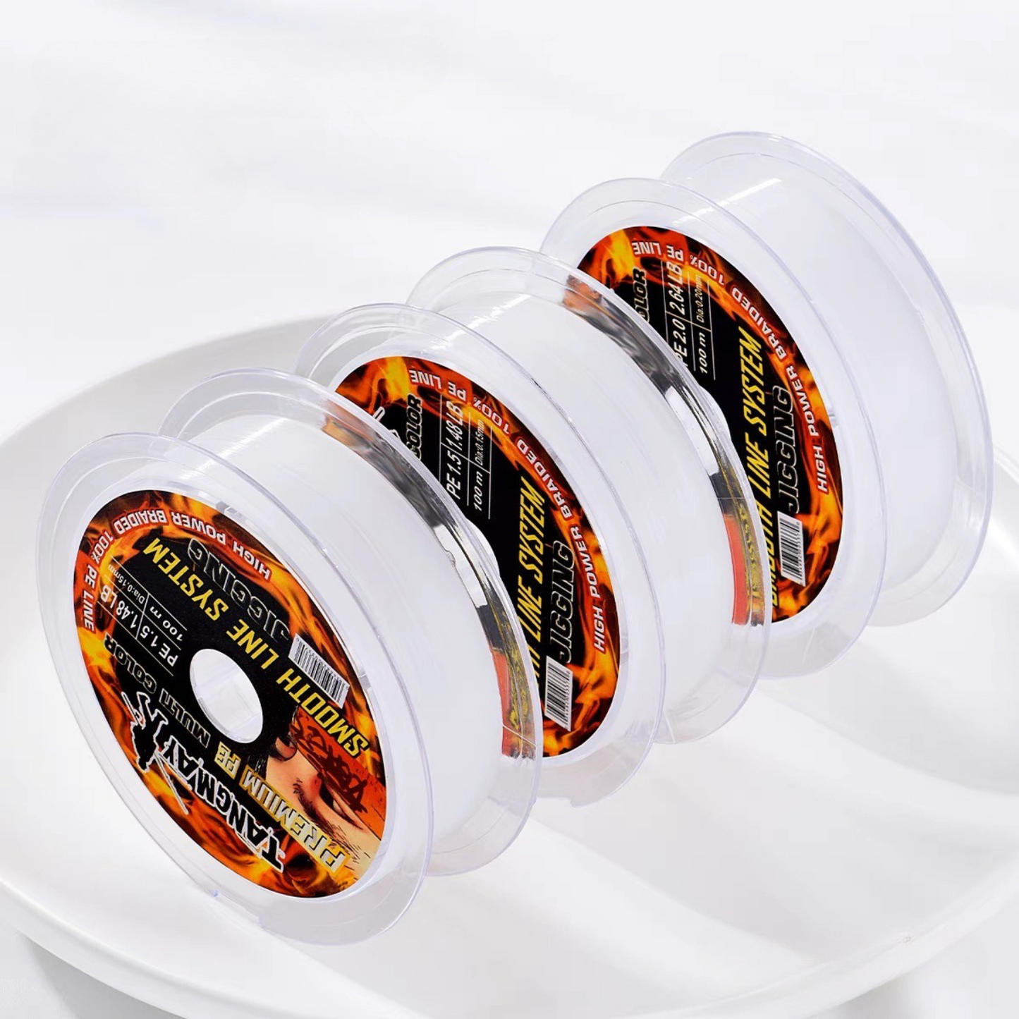 Close-up of beading fireline thread