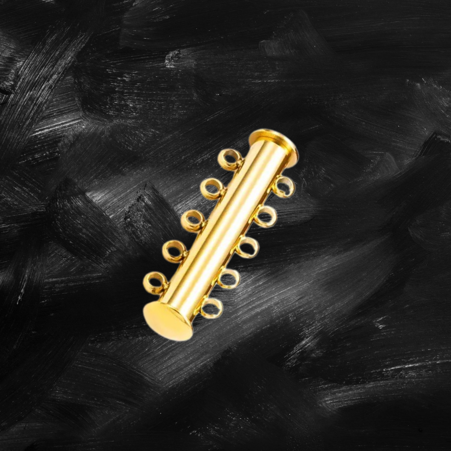 【B42】2PCS DIY Jewelry Findings – 5-Strand Tube Magnetic Clasp | 18K Gold/Silver Plated, Anti-Tarnish Copper