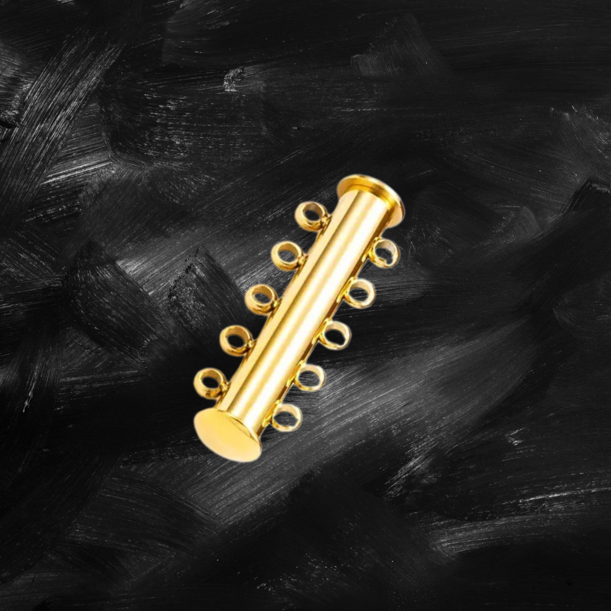 【B42】2PCS DIY Jewelry Findings – 5-Strand Tube Magnetic Clasp | 18K Gold/Silver Plated, Anti-Tarnish Copper iFCraftorium