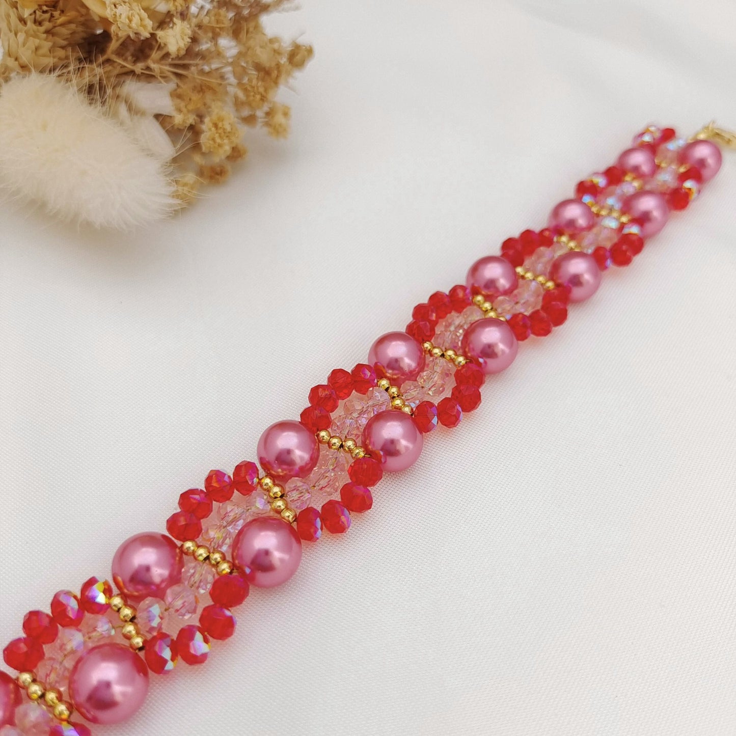 【No.145】DIY Bracelet Kit – Calm Sea Waves Pearls & Blue Beads | Full Tutorialt iFCraftorium