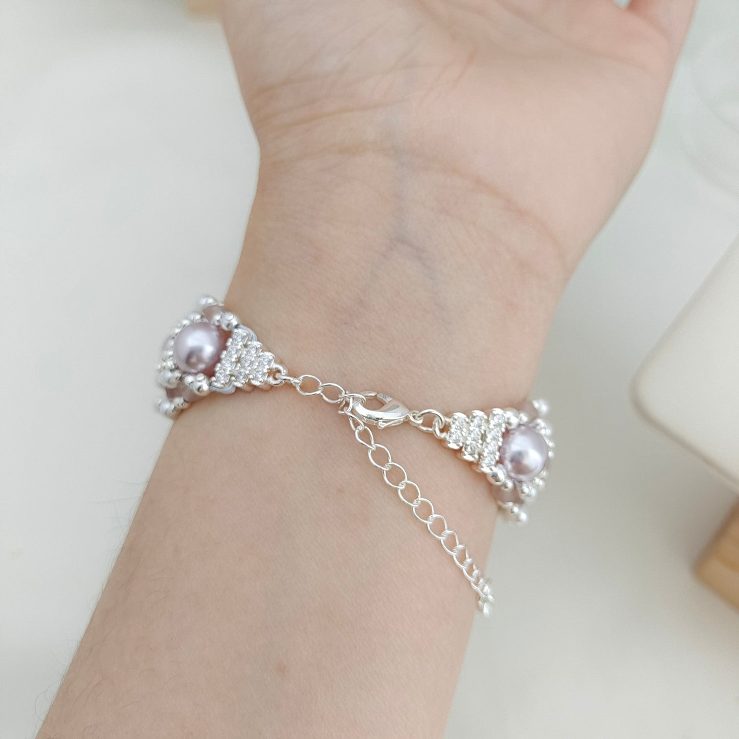 【No.166】DIY Eye of Truth Bracelet Kit – Pearls, Diamond Beads & Lobster Clasp | Full Tutorial iFCraftorium