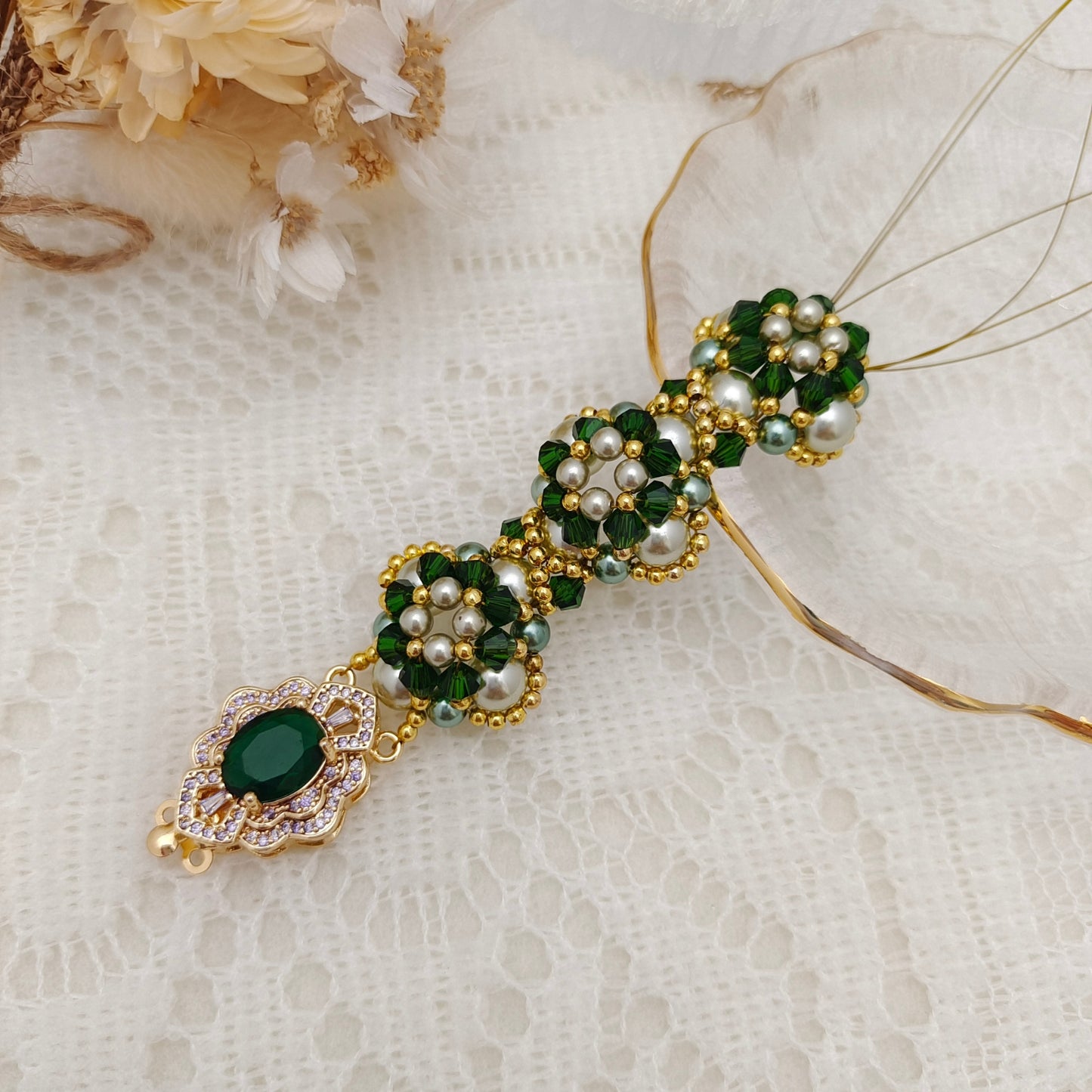 【No.107】DIY Jewelry Making Kit – “Dressage Elegance” Pearl Bracelet | Complete Tutorial Included