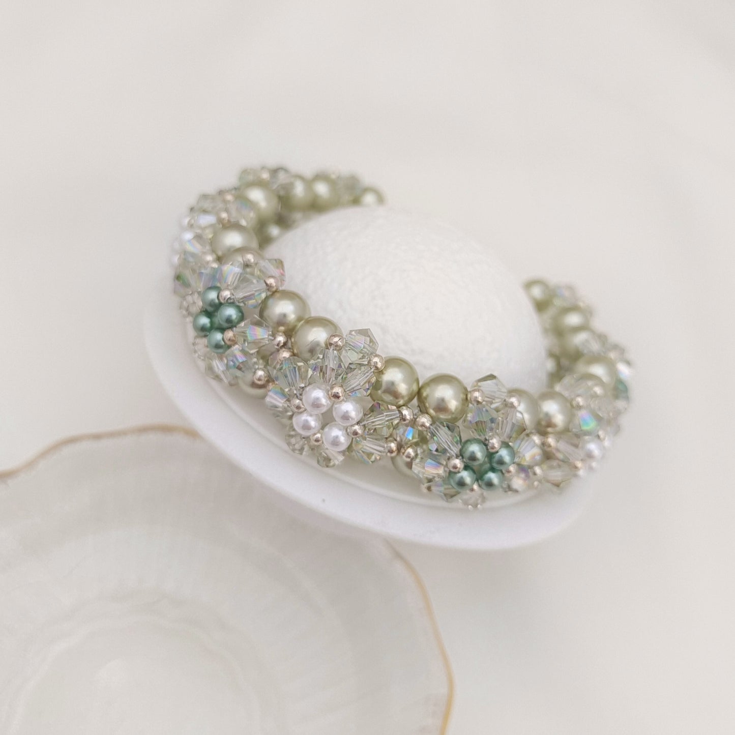 【No.96】DIY Kit – Little Sunflower Bracelet | Full Tutorial | Pearls & Rhombus Beads iFCraftorium