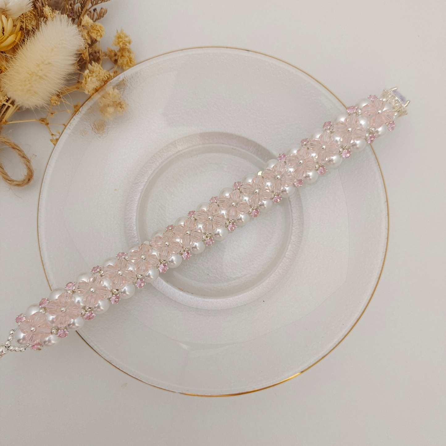 【No.79】 Tear of Mermaid DIY Bracelet Craft Kit – Pearls, Crystals, CZ & Full Tutorial Handmade Bracelet