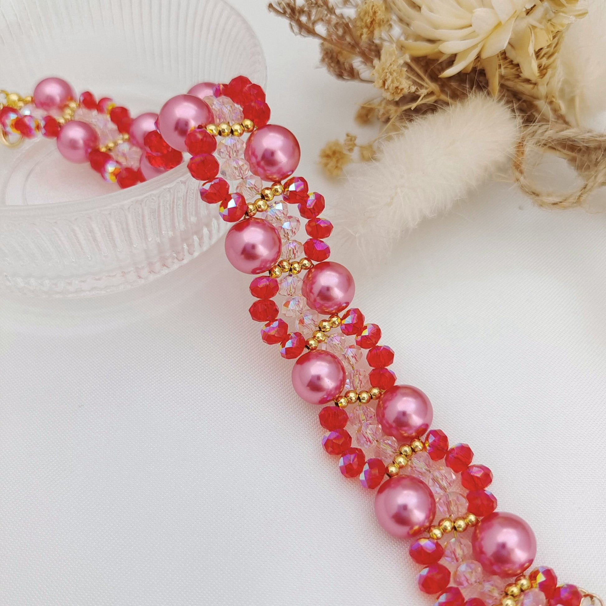 【No.145】DIY Bracelet Kit – Calm Sea Waves Pearls & Blue Beads | Full Tutorialt iFCraftorium