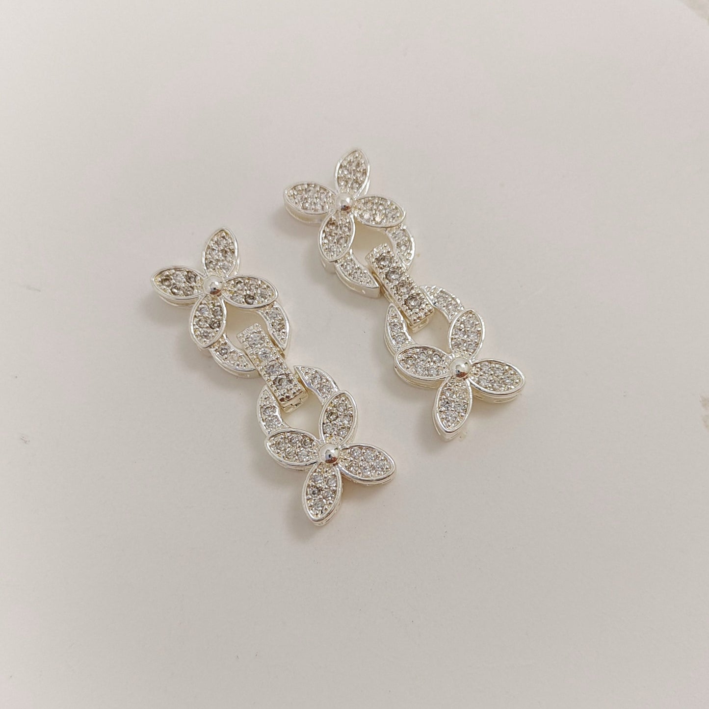 【B27】1PCS DIY Jewelry Findings – Butterfly Strap Clasp with Zircon | 18K Gold/Platinum Plated | Non-fading Beading Accessories iFCraftorium