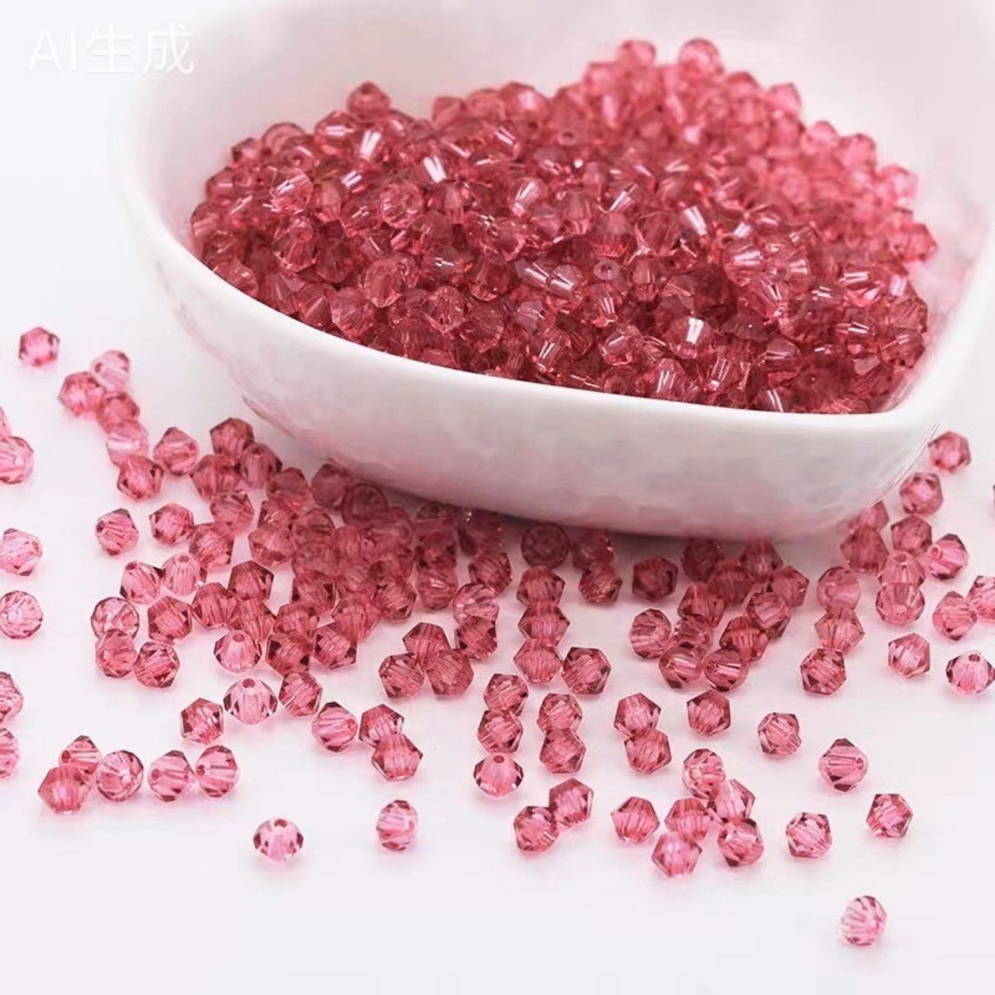 【No.101】DIY Bracelet Kit – “Passion” Red & Pink Crystal with Pearls | Complete Jewelry Making Set with Tutorial