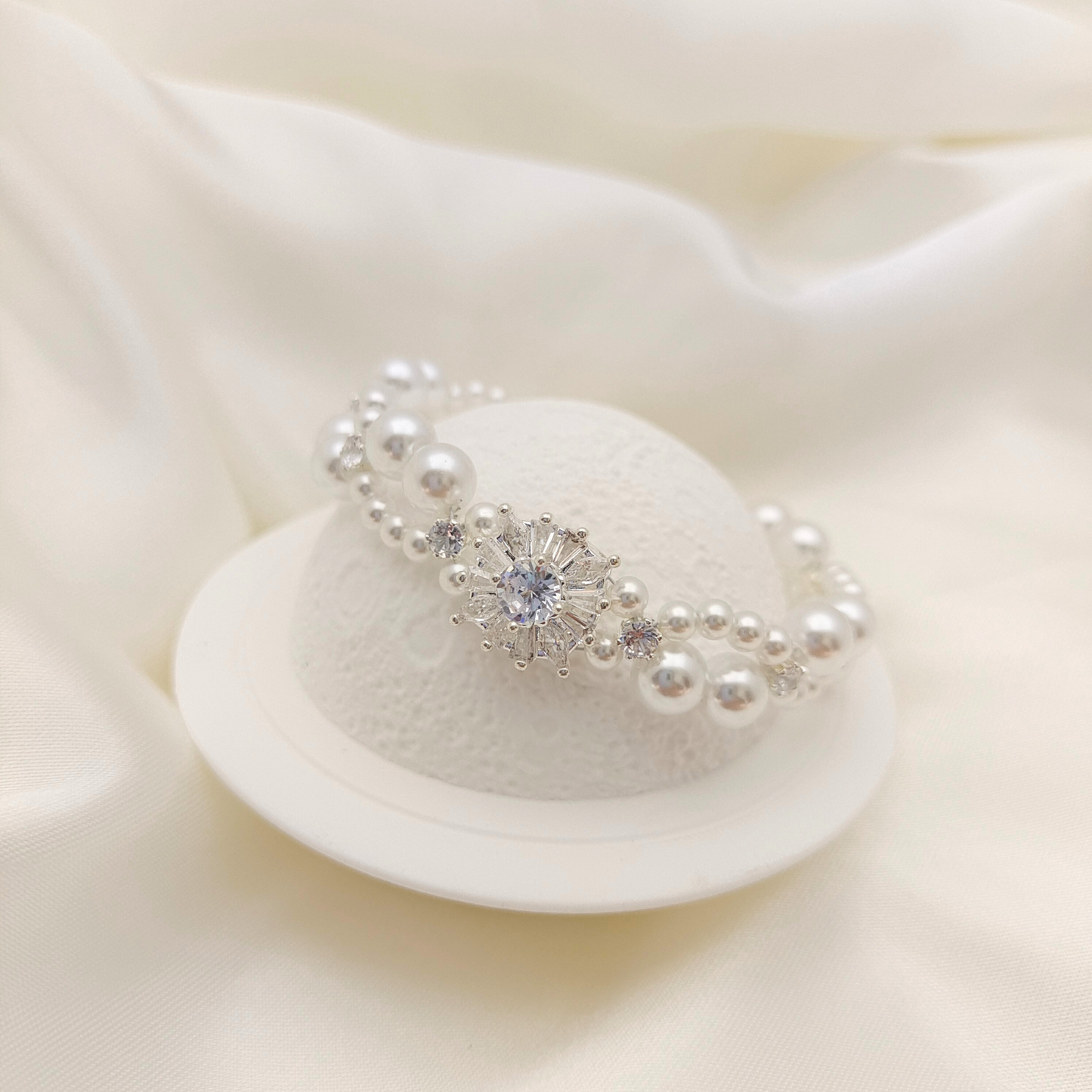 【No.48】 Dream Wedding DIY Bracelet Craft Kit with Pearl & Zircon Handmade Bracelet – Step-by-Step Tutorial