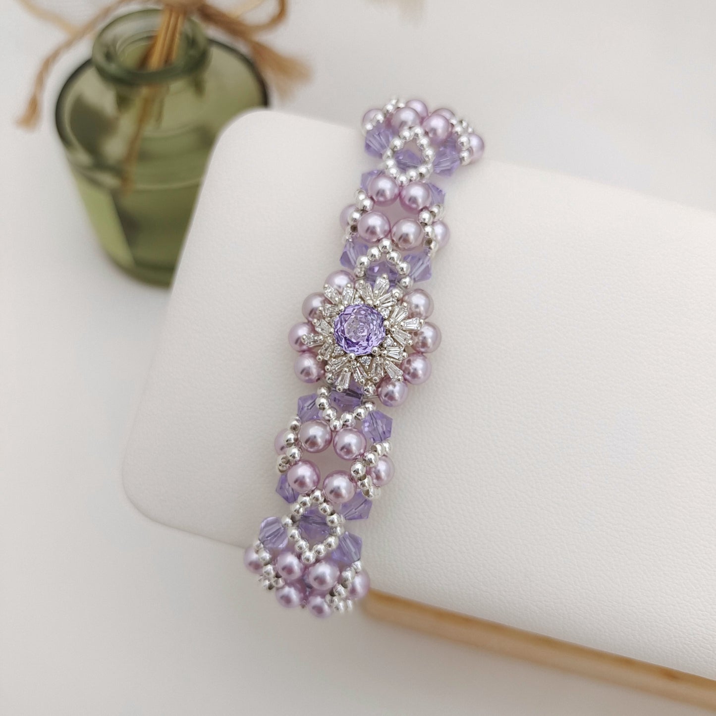 【No.140】Snowfall Plus Bracelet DIY Kit | Pearl Beads & Beading Supplies iFCraftorium