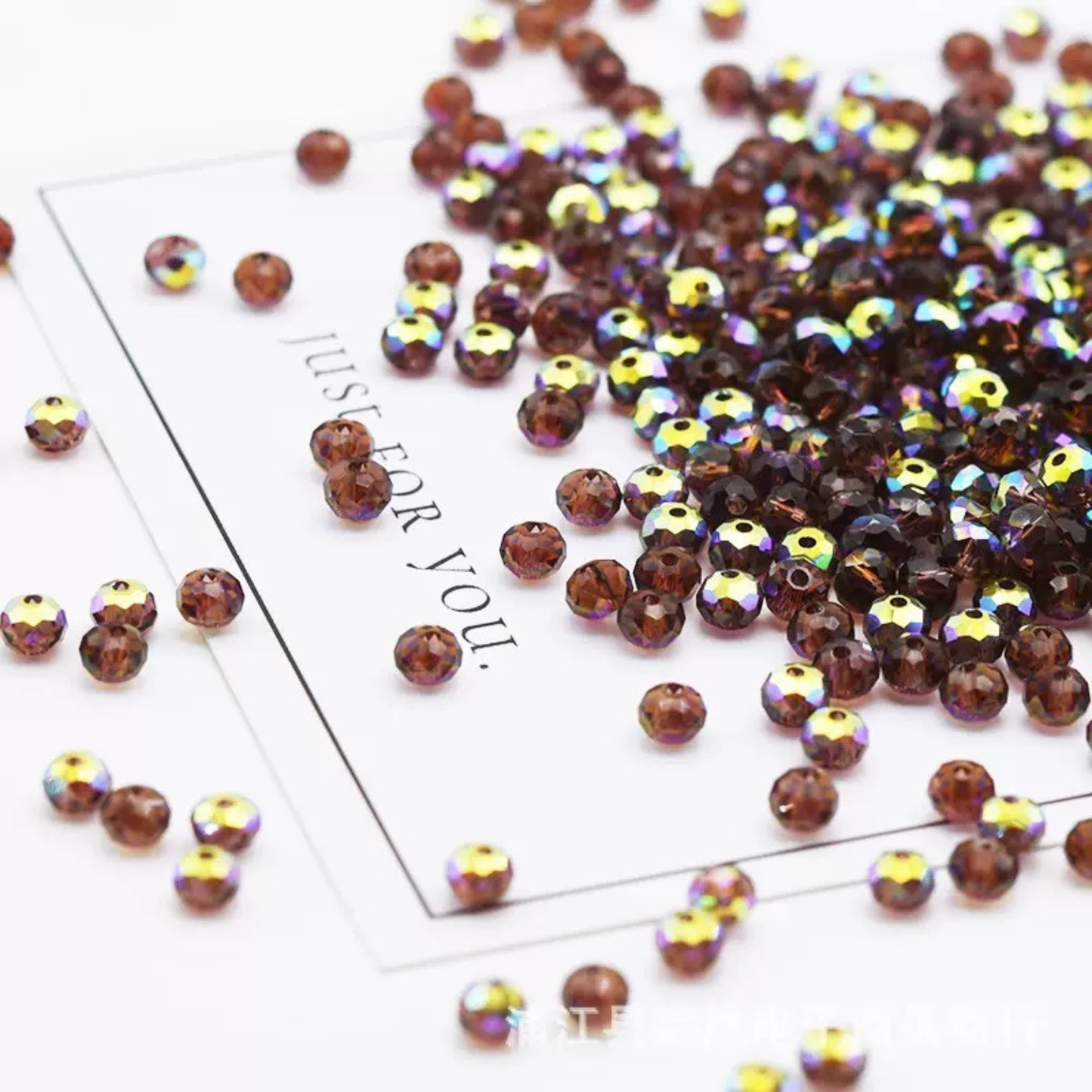 【L08】100PCS DIY Crystal Beads – 6mm AB Shiny Rondelle Wheel Beads, Imitation Swarovski Glass Beads for Handmade Jewelry Making (Bracelets & Necklaces)