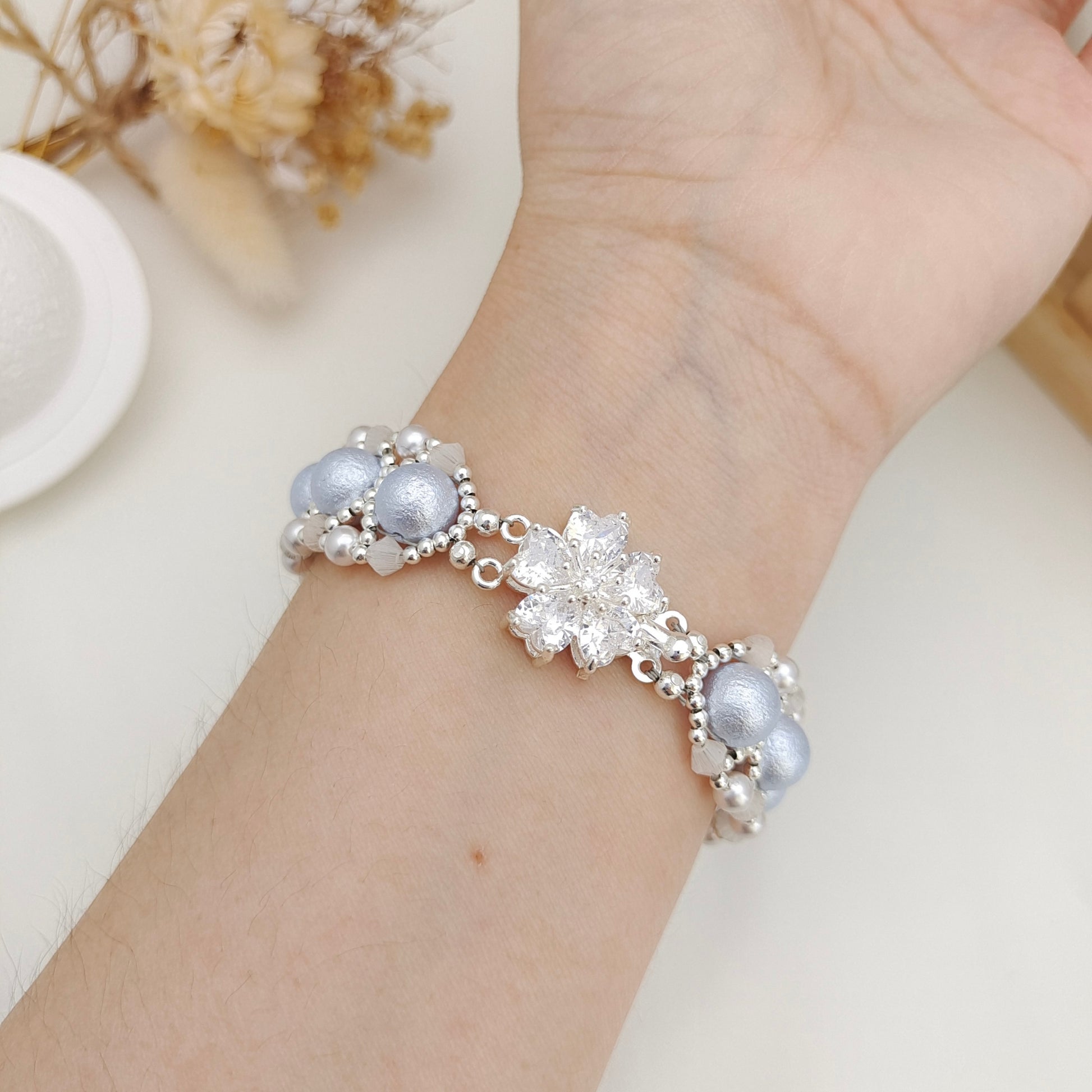 【No.113】DIY Beading Kit | Violet Pearl Weave Bracelet Materials + Full Tutorial iFCraftorium