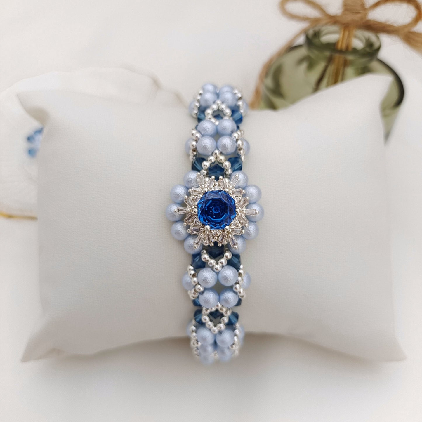 【No.140】Snowfall Plus Bracelet DIY Kit | Pearl Beads & Beading Supplies iFCraftorium