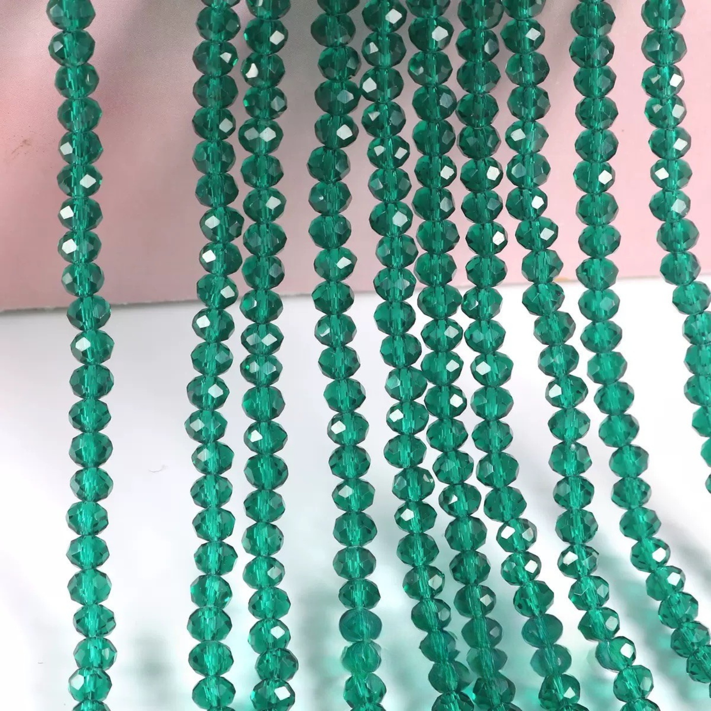 【L08】100PCS DIY Crystal Beads – 6mm AB Shiny Rondelle Wheel Beads, Imitation Swarovski Glass Beads for Handmade Jewelry Making (Bracelets & Necklaces) iFCraftorium