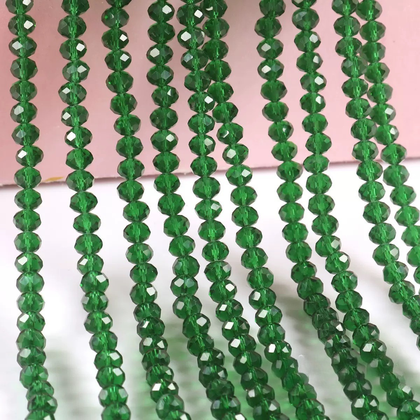 【L08】100PCS DIY Crystal Beads – 6mm AB Shiny Rondelle Wheel Beads, Imitation Swarovski Glass Beads for Handmade Jewelry Making (Bracelets & Necklaces) iFCraftorium