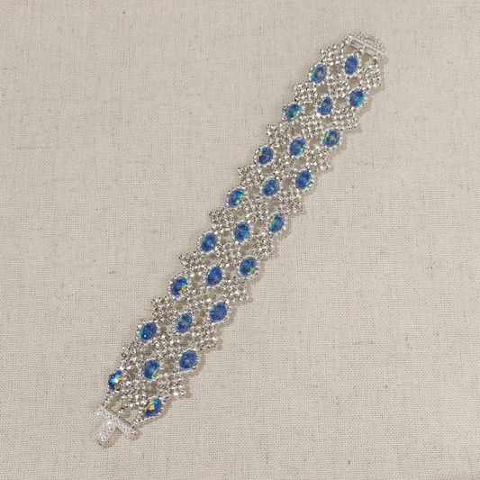 【No.119】DIY Jewelry Kit – Aurora Night Bracelet, Beading Kit with 6mm Crystal Wheel Beads, Faceted Beads, Seed Beads & Triple-Row Clasp