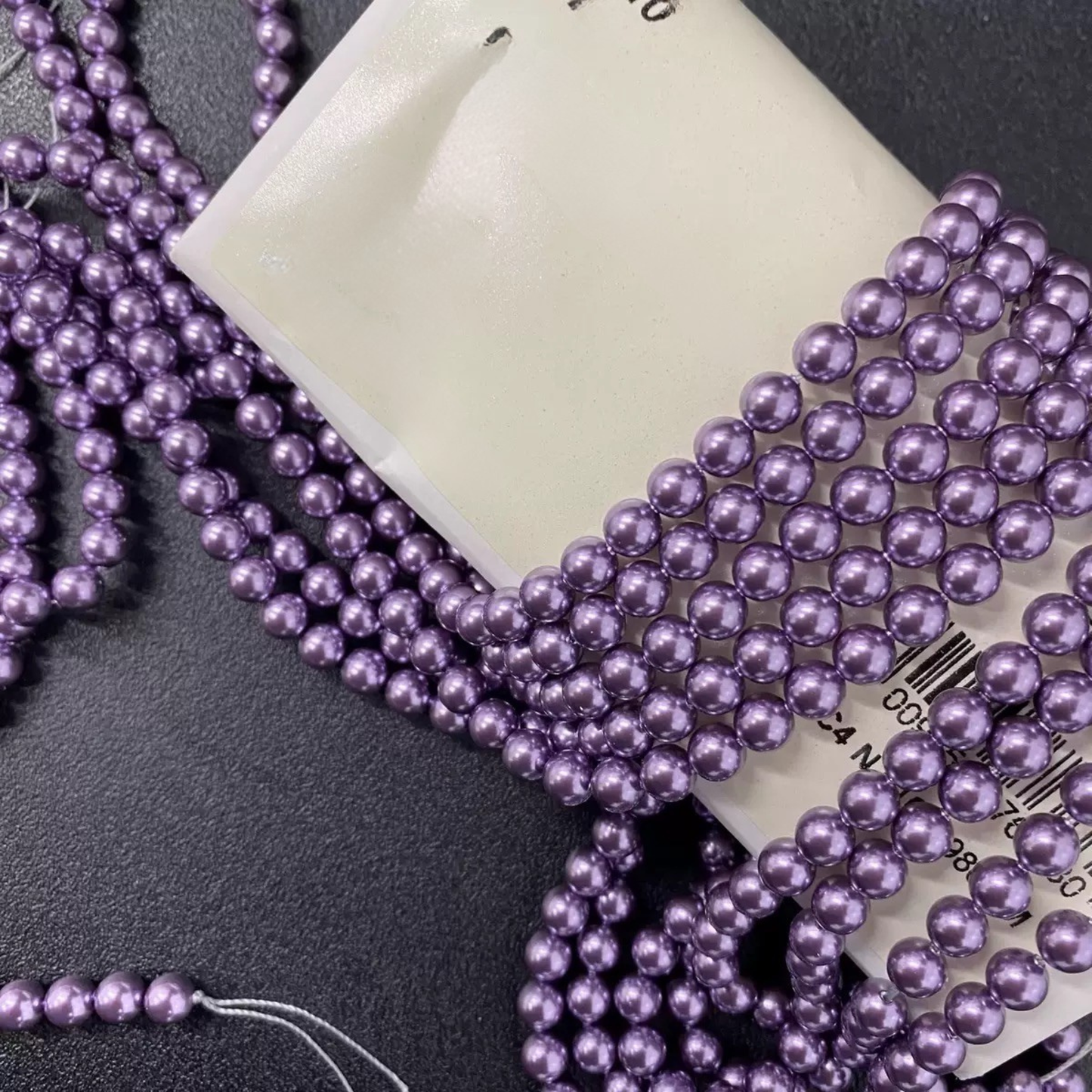 【P17】Purple Glass Pearl Beads – 3–8mm Round High Shine | Beads for Bracelets DIY iFCraftorium