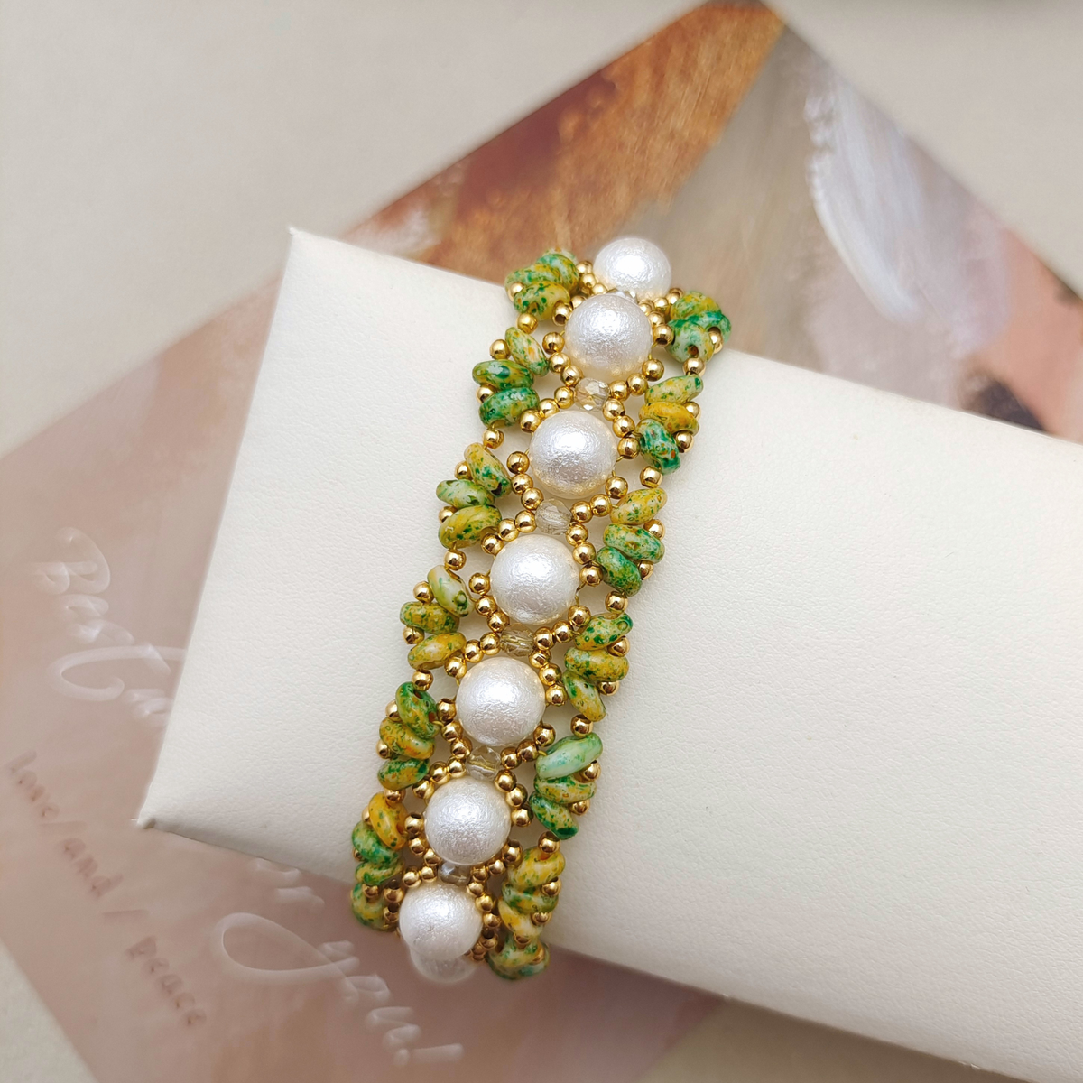 DIY Pearl Bracelet Making Kit – 8mm Pearls & Piggy Beads | Full tutorial | Christmas Gift for Her Kit#244 iFCraftorium