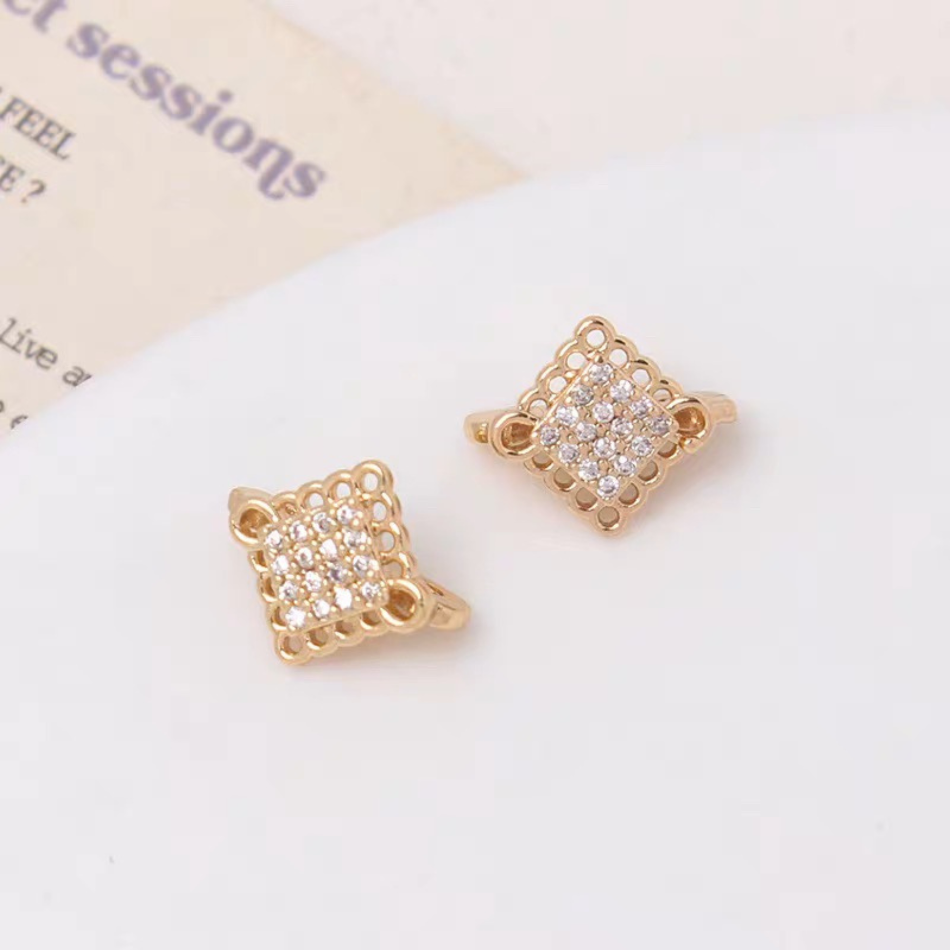 【S17】10PCS DIY Jewelry Spacer – 3-Hole Chinese Knot Connector, Full Pave Zircon, 18K Gold Plated, High Color Retention, for Beaded Bracelet & Necklace Making iFCraftorium