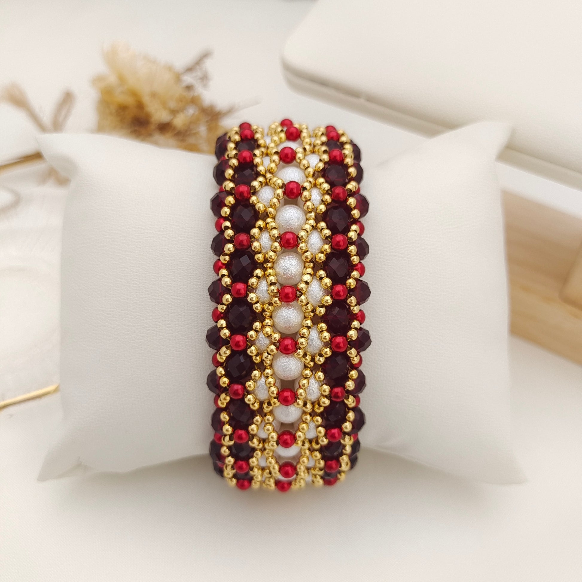【No.159】DIY Dancing Carnival Bracelet Kit – Pearls, Wheel Beads, Seed Beads & 3-Row Clasp | Full Tutorial iFCraftorium