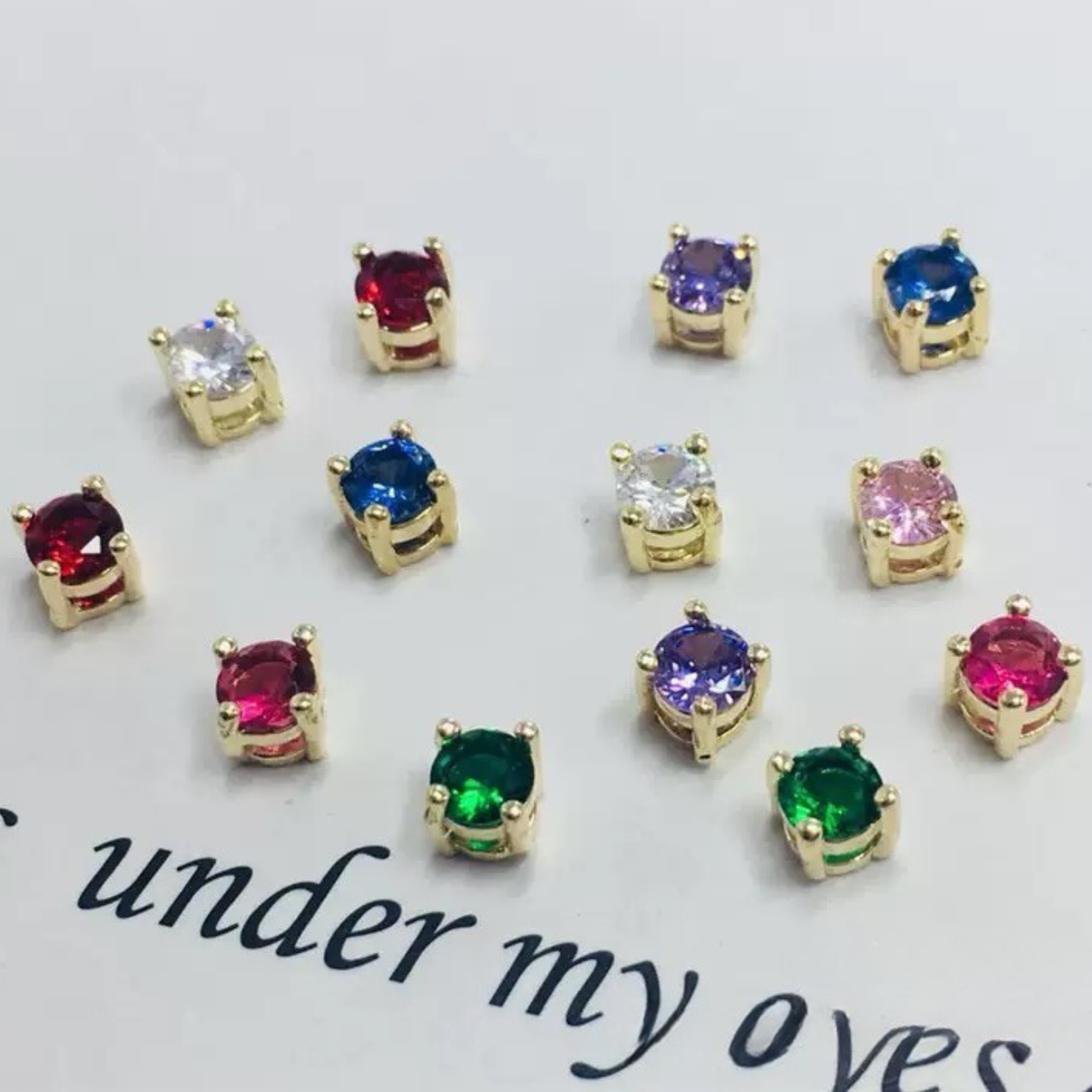 【A32】20PCS 4mm Round CZ 4-Prong Spacer | Gold-Plated Copper Beads | High-Color-Retention DIY Jewelry Findings for Bracelets & Necklaces iFCraftorium