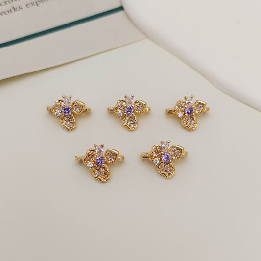 【S21】10PCS Flower 3-Hole Spacer Bead – Gold Plated Copper DIY Jewelry Findings iFCraftorium
