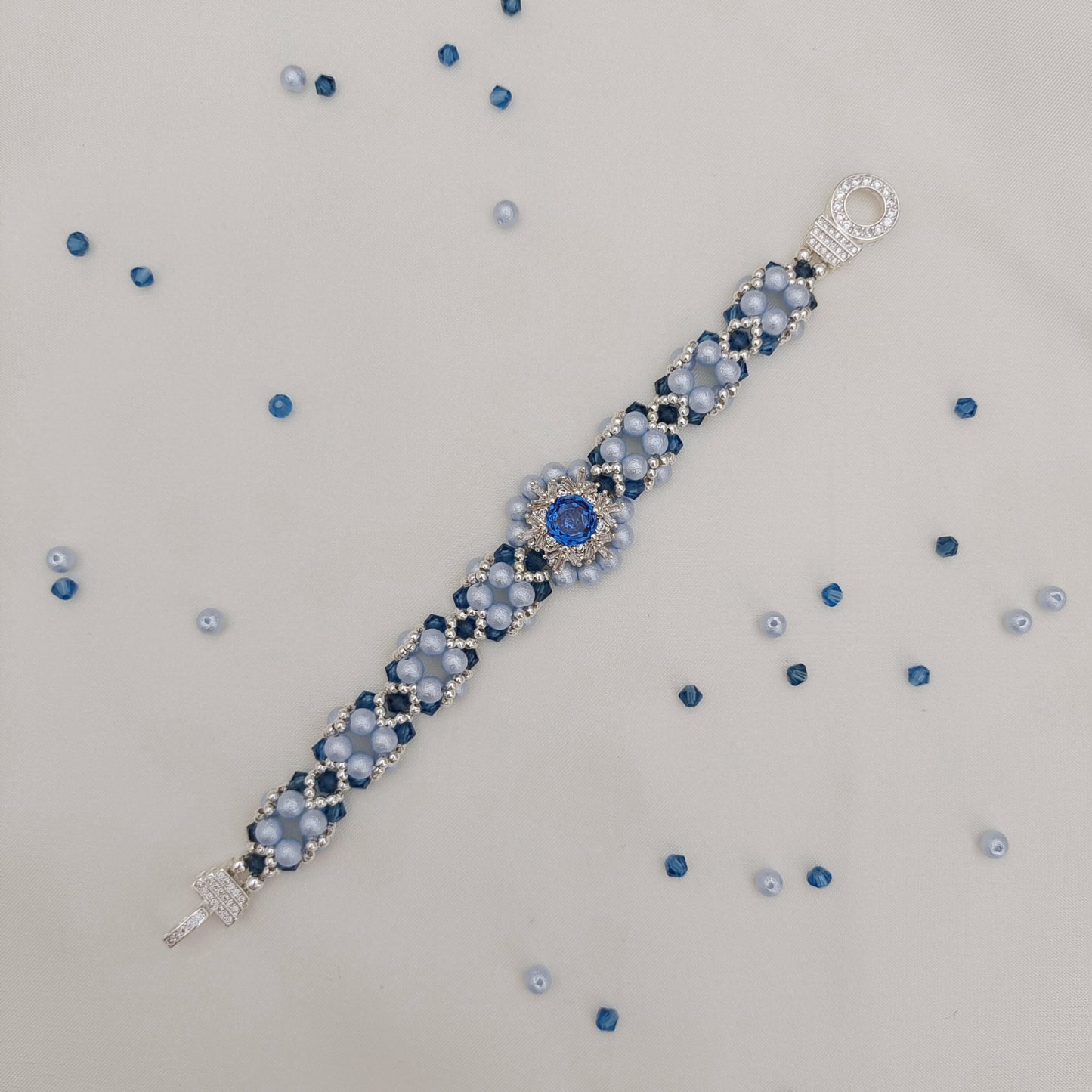 【No.140】Snowfall Plus Bracelet DIY Kit | Pearl Beads & Beading Supplies iFCraftorium