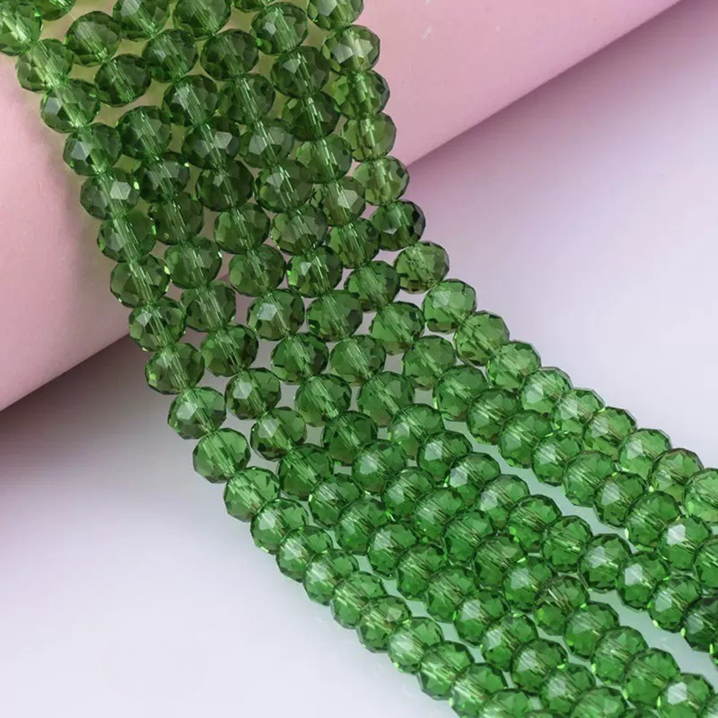 【L08】100PCS DIY Crystal Beads – 6mm AB Shiny Rondelle Wheel Beads, Imitation Swarovski Glass Beads for Handmade Jewelry Making (Bracelets & Necklaces) iFCraftorium