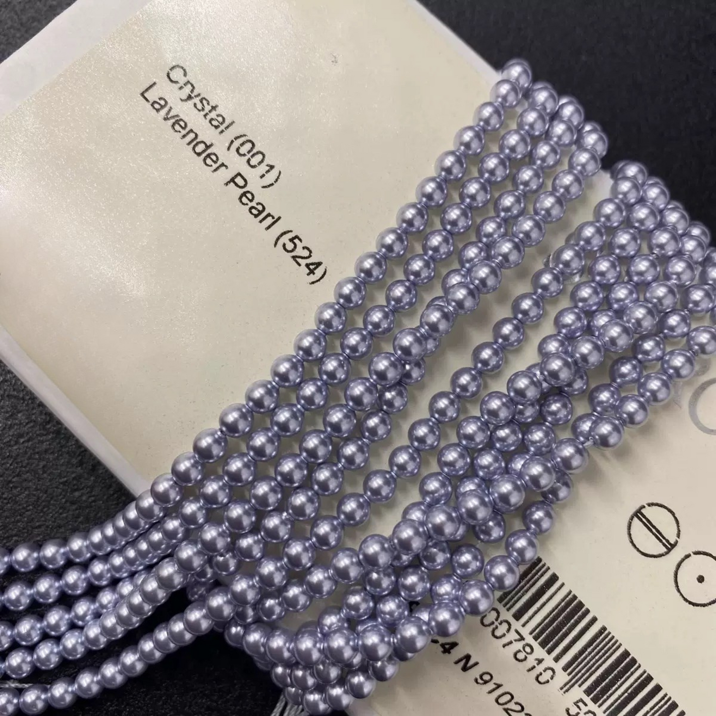 【P08】Light Purple Imitation Swarovski Glass Pearls | 2–8mm Round Beads | High-Gloss Finish | DIY Jewelry Supplies