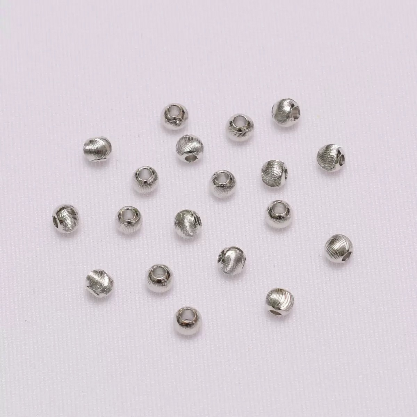 【S12】100PCS DIY Beading Supplies – Brushed Copper Cat Eye Beads, 18K Gold/Silver Plated Spacer Beads for Handmade Jewelry Making