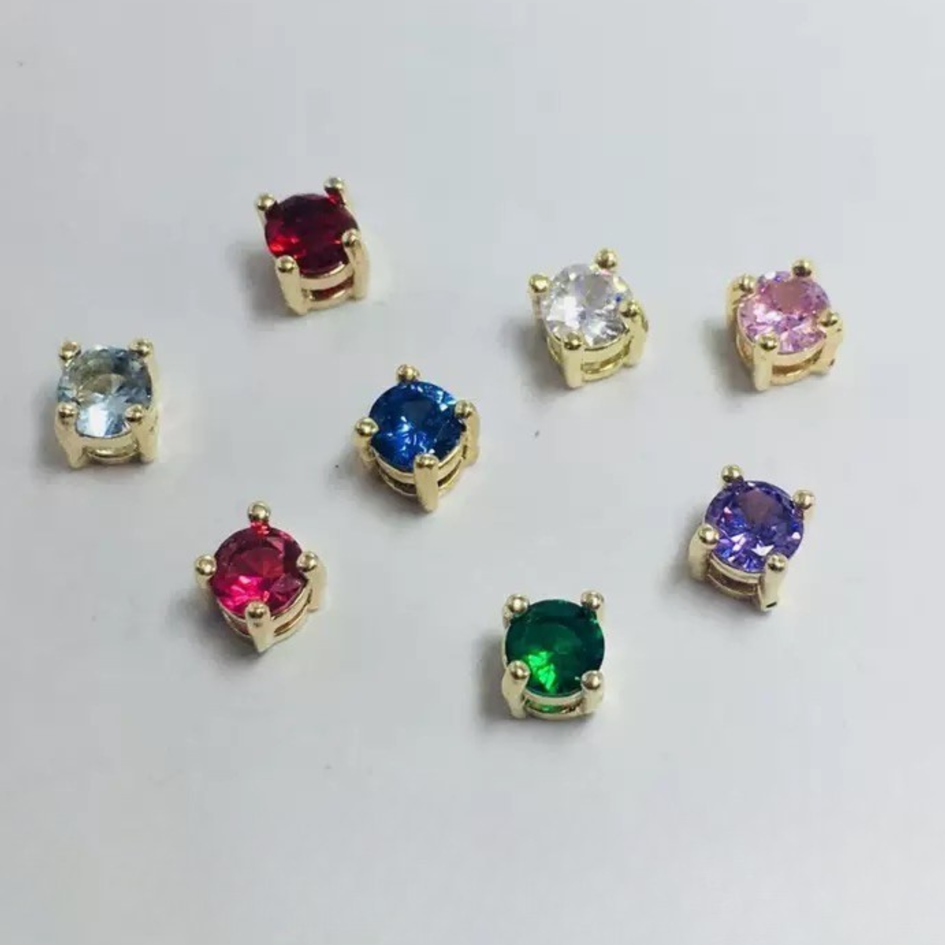 【A32】20PCS 4mm Round CZ 4-Prong Spacer | Gold-Plated Copper Beads | High-Color-Retention DIY Jewelry Findings for Bracelets & Necklaces iFCraftorium