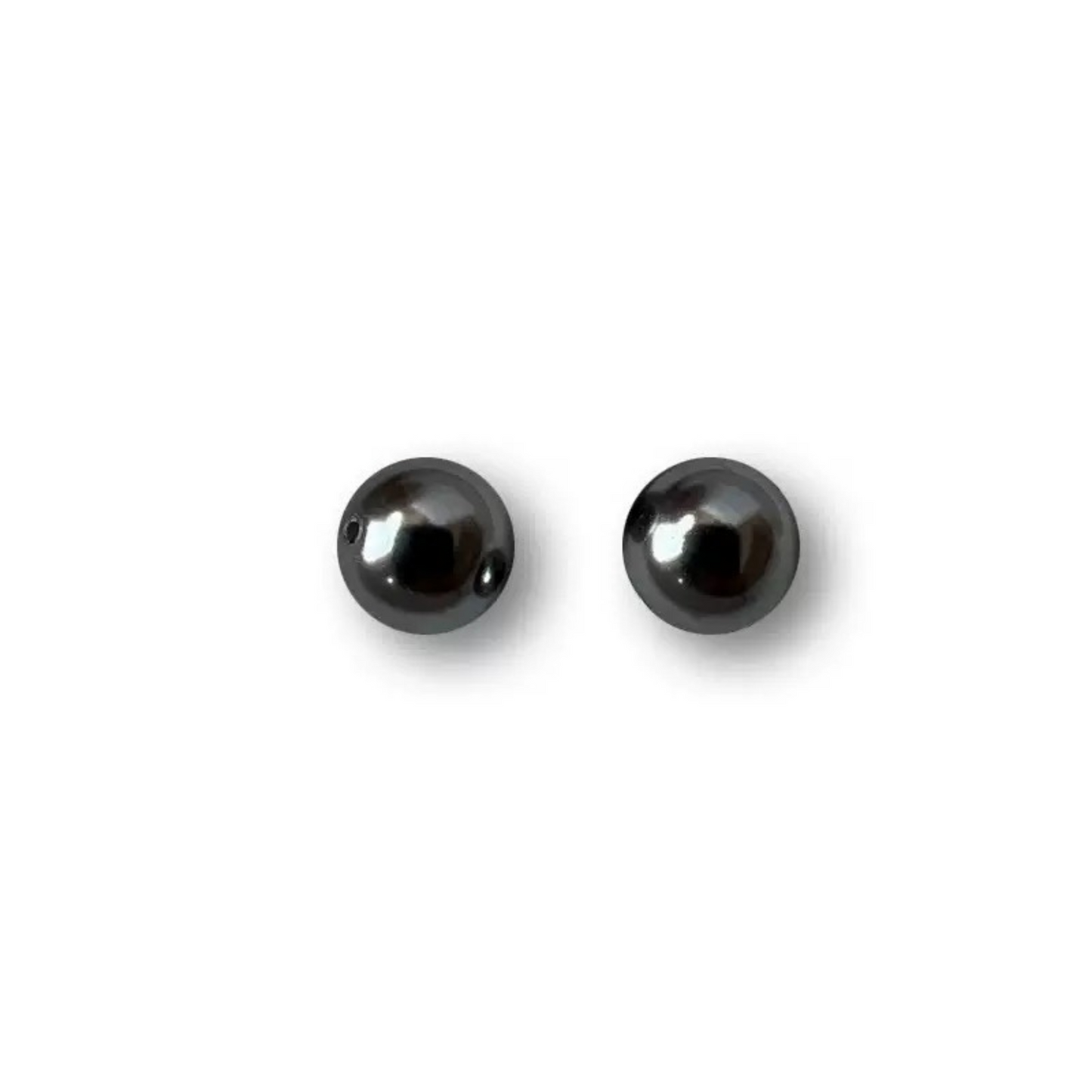 【P16】DIY Beads | Tahitian Black Imitation Pearl Beads 3-8mm | High Luster Glass Round Beads for Jewelry Making